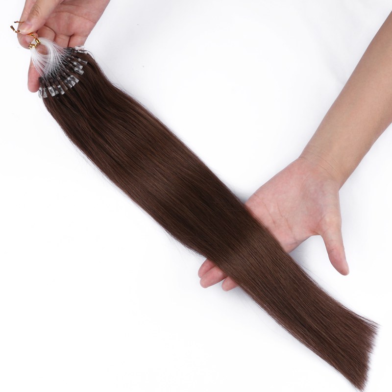 Wholesale Micre Loop / Micro Ring Beads Virgin Remy Hair Extensions Straight Micro Ring Loop Hair